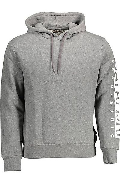 Napapijri Sweatshirt Graues Herren-Kapuzen-Sweatshirt mit Logo-Druck – günstig online kaufen