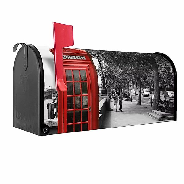 Banjado Amerikanischer Briefkasten Schwarz 48x22x16cm US Mailbox Letterbox günstig online kaufen