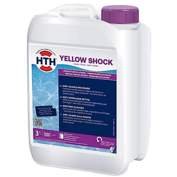 HTH Yellow Shock 3 Liter Bekämpfer gegen Gelb- & Senfalgen Pool Schwimmbad günstig online kaufen