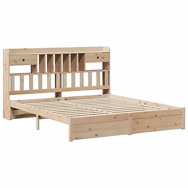 vidaXL Massivholzbett mit Regal ohne Matratze 180x200 cm Kiefer 3322425 günstig online kaufen