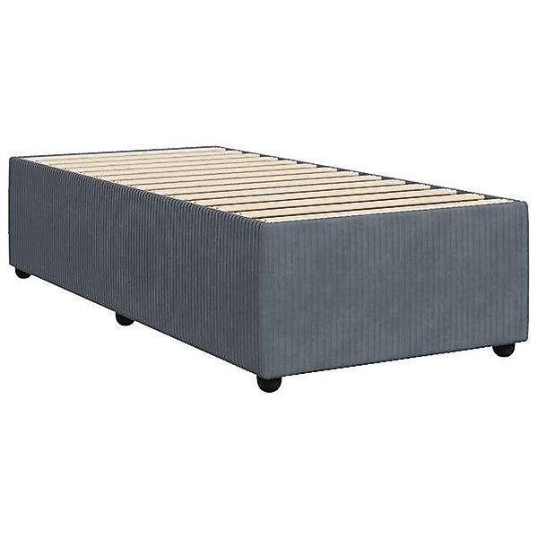 vidaXL Bett Bettgestell ohne Matratze Dunkelgrau 90x200 cm Samt günstig online kaufen
