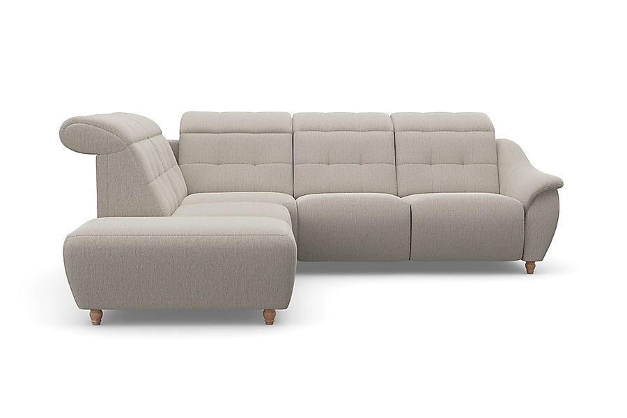 Home affaire Ecksofa "Boston L-Form" Kopfteilverstellung an jeder Sitzfläch günstig online kaufen