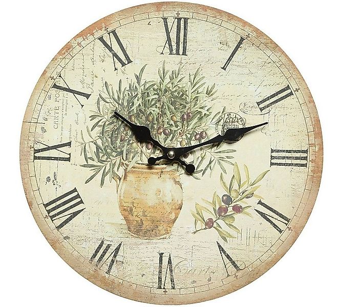 Ambiente Haus Wanduhr Oliven Wanduhr 28cm günstig online kaufen