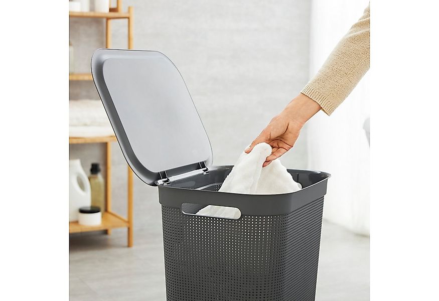 ROTHO Wäschekorb Brisen Wäscheset 2tlg. Korb 41l und Sammler 50l mit Deckel günstig online kaufen
