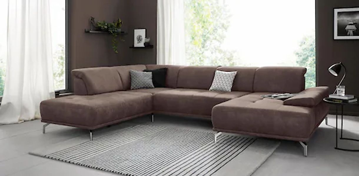 Home affaire Wohnlandschaft »Caluna« Inkl.Sitztiefenverstellung, wahlweise günstig online kaufen