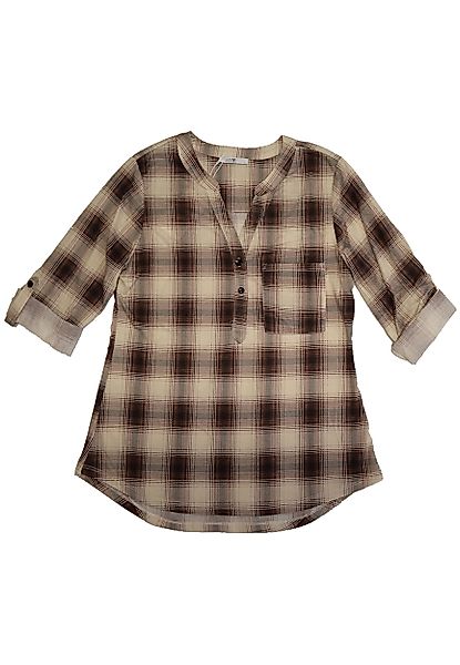 HaILY’S Blusenshirt Karomuster Hemd, Rundhals, halbe günstig online kaufen