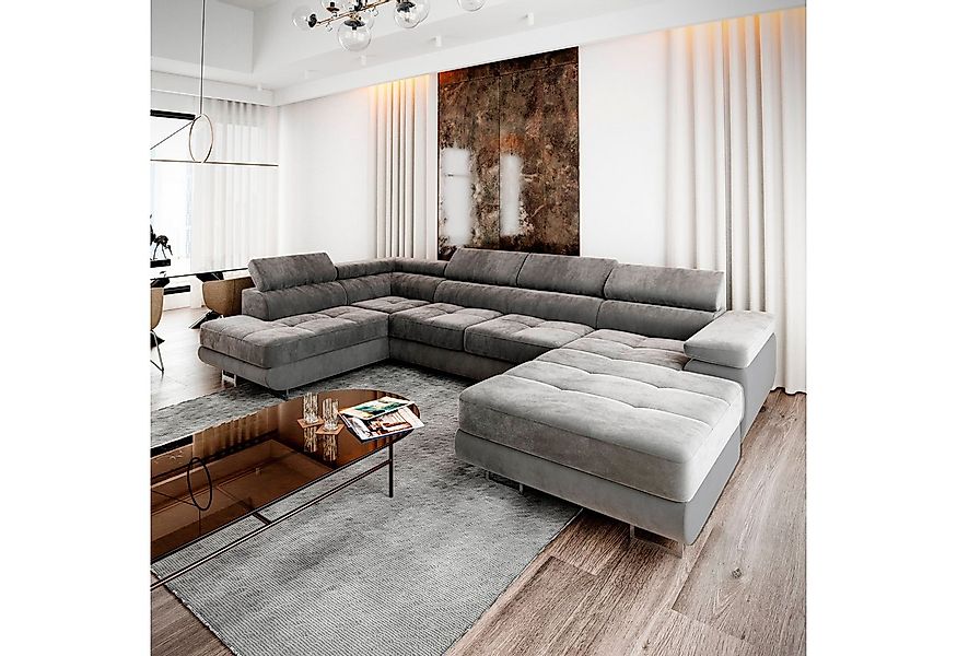 Masseno Ecksofa CASONE mit Schlaffunktion U-Form, Sofa mit Bettkasten günstig online kaufen