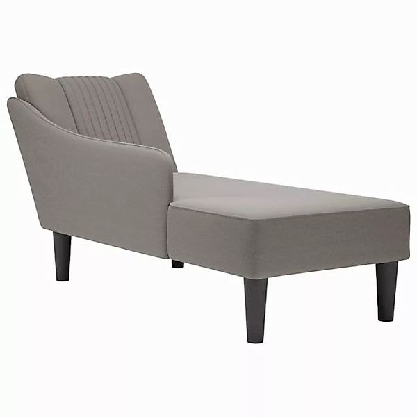 vidaXL Chaiselongue Chaiselongue mit Rechter Armlehne Taupe Stoff, 1 Teile günstig online kaufen