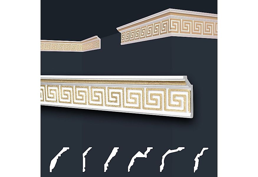marbet design Stuckleiste B-21 gold, 20 Meter, Deckenleisten Sparpaket aus günstig online kaufen