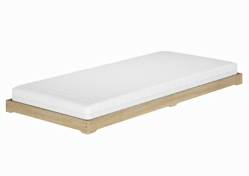 ERST-HOLZ Bett Futonbett Massivholz niedrig Esche geölt 100x200, Eschegeölt günstig online kaufen