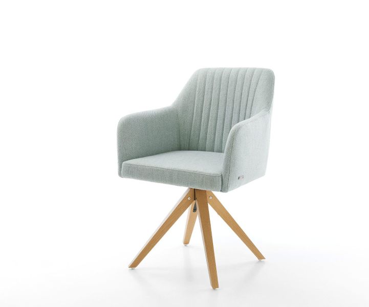 DELIFE Polsterstuhl Greg-Flex, Holzgestell kantig Natur günstig online kaufen