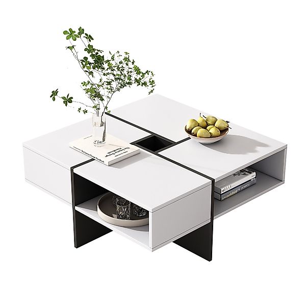 Merax Couchtisch mit Patchwork Design, Beistelltisch günstig online kaufen