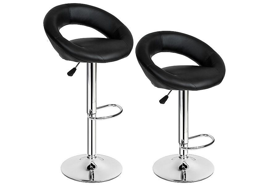 tectake Barhocker 2er Set Barhocker, gepolstert mit Rückenlehne günstig online kaufen