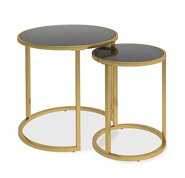 Vicco Couchtisch Sevilla, Schwarz, 50 x 45,5 cm 2er Set (2-St) günstig online kaufen