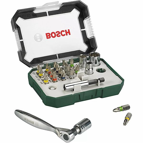 BOSCH Bit-Set Schrauberbit- und Ratschen-Set, 26-teilig, günstig online kaufen