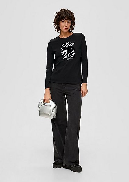 s.Oliver Langarmshirt T-Shirt Longsleeve mit Effektprint günstig online kaufen