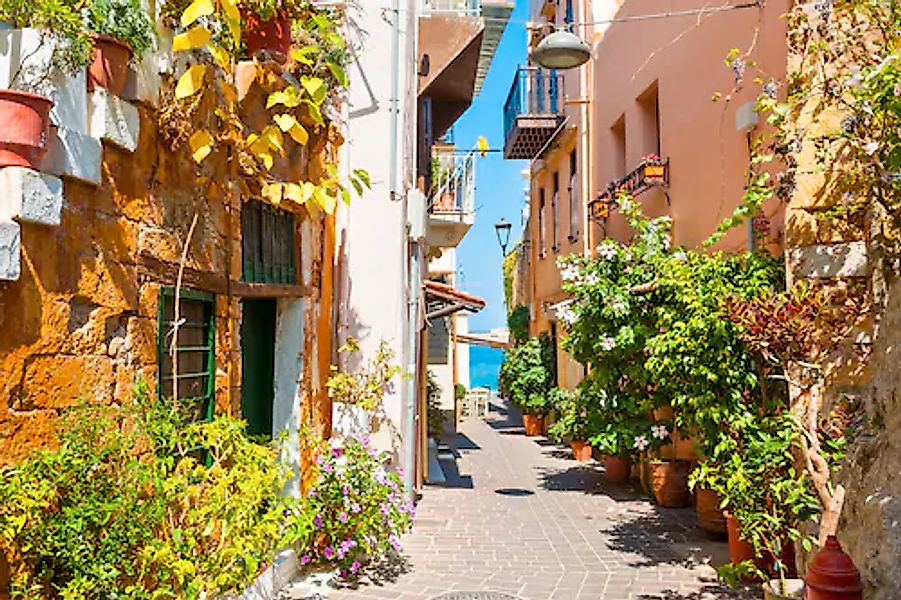 Papermoon Fototapete »CHANIA KRETA-GASSE«, beschichtet-gemustert günstig online kaufen