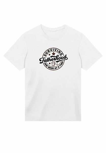 F4NT4STIC T-Shirt "Vatertag Surviving Fatherhood Bestickt", Premium Qualitä günstig online kaufen