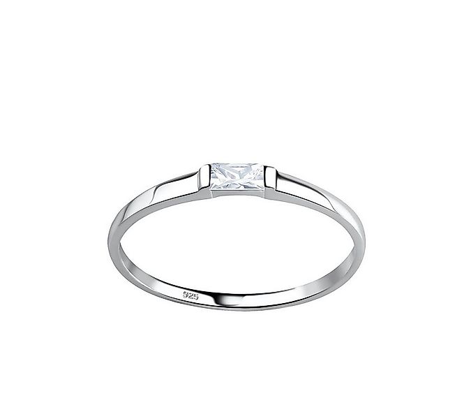 Order & Smile Schmuck Silberring Schlichter Ring mit Stein aus Silber 925 günstig online kaufen
