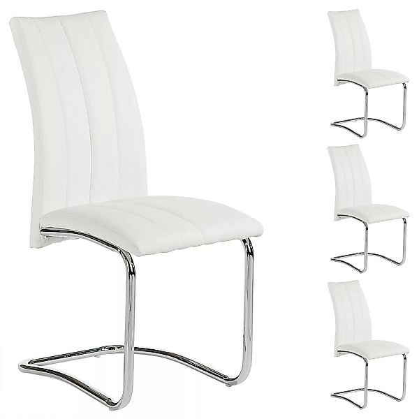 Esszimmerstuhl ALESSIA, Set mit 4 Stühlen, in weiß günstig online kaufen
