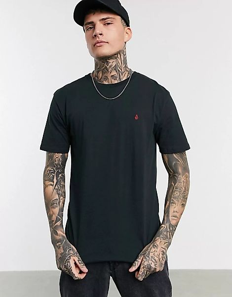 Volcom – Stones Blanks – Schwarzes T-Shirt günstig online kaufen