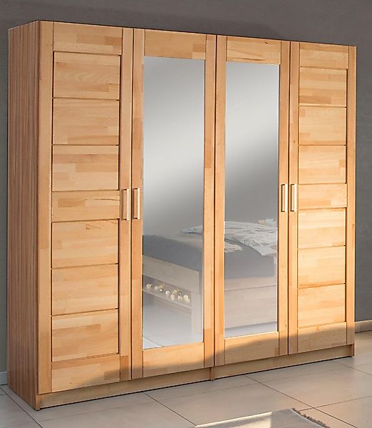 Home affaire Drehtürenschrank "Triest", teilmassiv, FSC-zertifizierte Buche günstig online kaufen