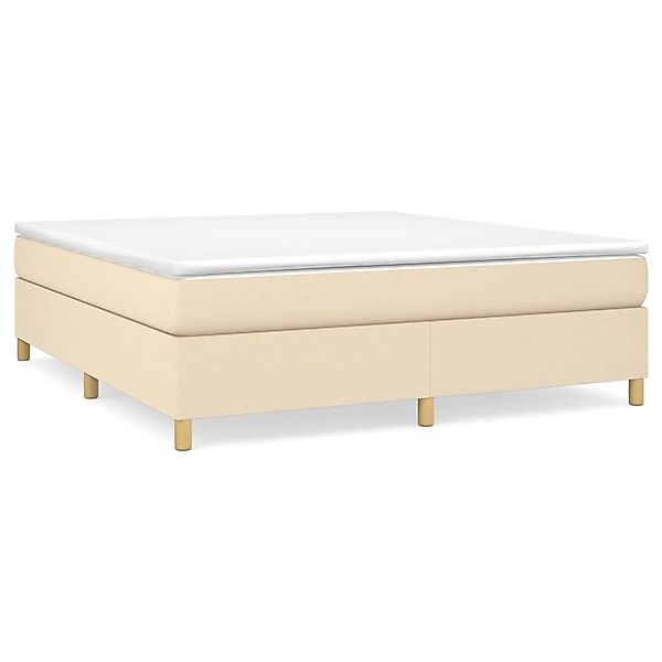 vidaXL Boxspringbett mit Matratze Creme 160x200 cm Stoff 3144535 günstig online kaufen