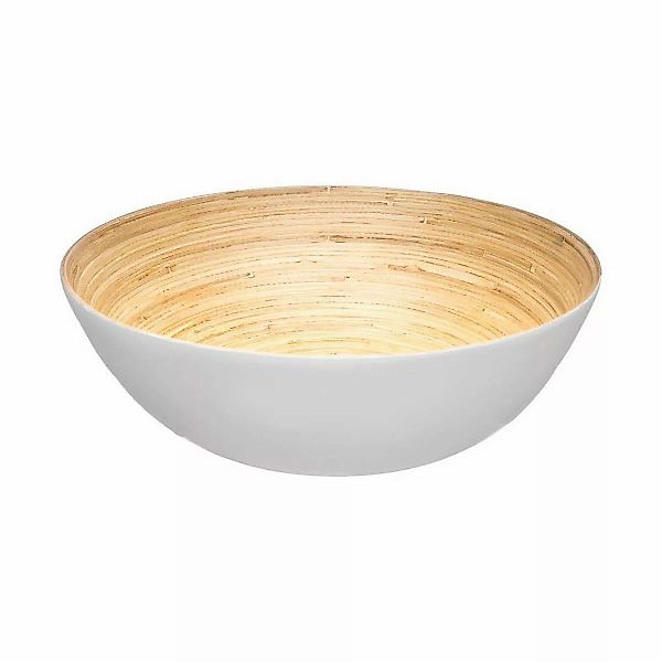 Salatschüssel 5five Blanc Kitchen Weiß Bambus günstig online kaufen