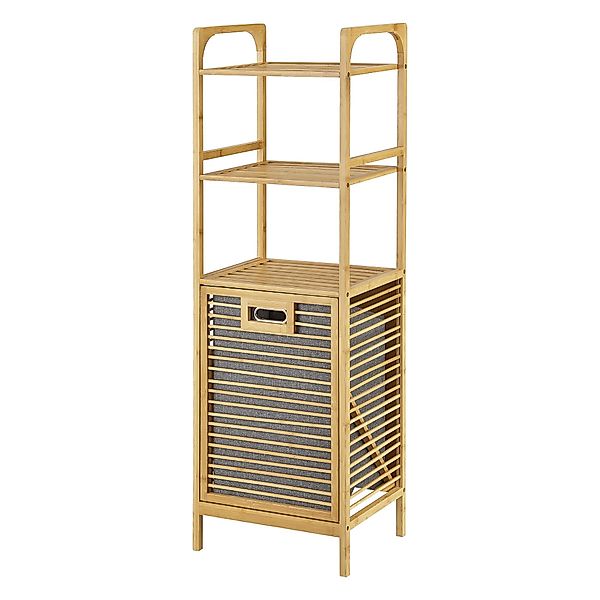 en.casa Wäschekorb, Tidaholm Bambus-Wäscheregal mit 2 günstig online kaufen