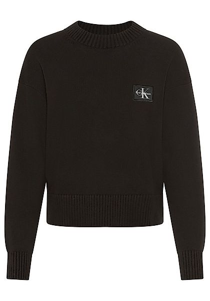 Calvin Klein Jeans Strickpullover breite Rippbündchen, Feinstrickqualität, günstig online kaufen