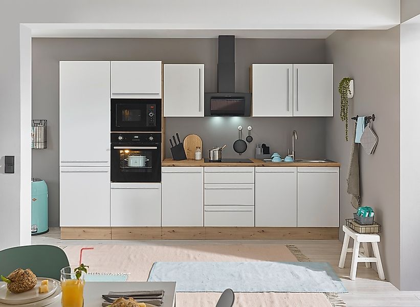 KOCHSTATION Küchenzeile »Florida« Breite 330 cm, wahlweise mit E-Geräten,So günstig online kaufen
