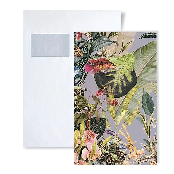 PROFHOME 1 MUSTERSTÜCK S-381762-GU DIN A4 MUSTER der Dschungel Tapete günstig online kaufen