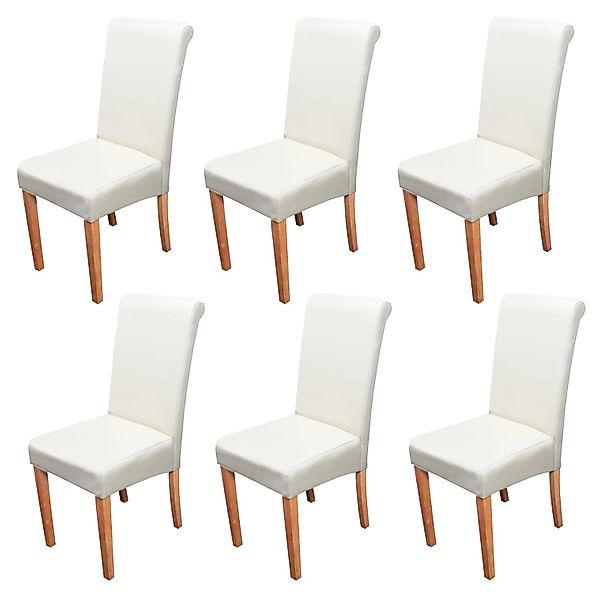 MCW Esszimmerstuhl Lecce II 6er-Set Creme Helle Beine günstig online kaufen