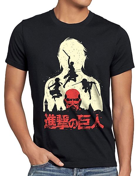 Print-Shirt Herren T-Shirt Titan Fight aot günstig online kaufen