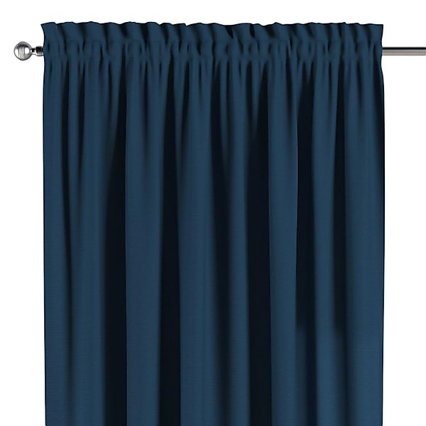 Vorhang mit Tunnel und Köpfchen, marinenblau , Cotton Panama (702-48) günstig online kaufen