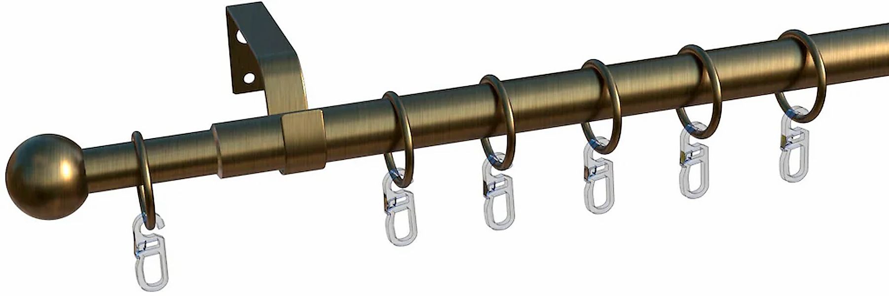 indeko Gardinenstange "Formentor" Ø 10 mm 1 läufig-läufig ausziehbar stufen günstig online kaufen