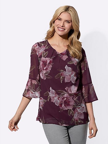 Sieh an! Klassische Bluse Schlupfbluse 3/4-Arm günstig online kaufen