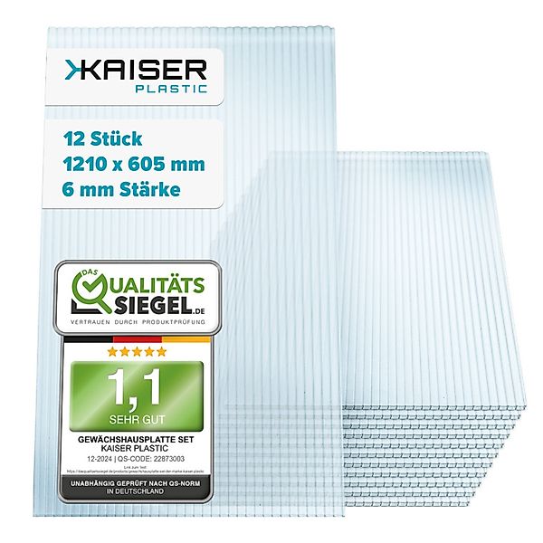 Kaiser plastic Gewächshaus Gewächshausplatten Sets, 4 günstig online kaufen