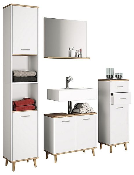 VCM Waschbeckenunterschrank Holz Badmöbel Badunterschrank Waschbecken Lando günstig online kaufen