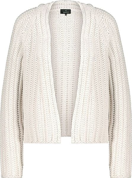 Monari Strickpullover Stricküberwurf mit Rippstruktur creamy günstig online kaufen
