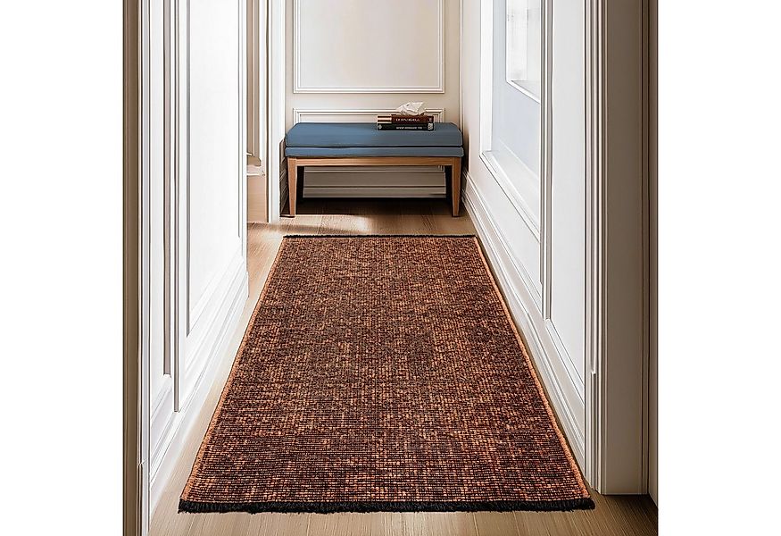 SIMPEX24 Teppich Boho Design, Läufer, Höhe: 7 mm, Baumwolle, Waschbarer Tep günstig online kaufen