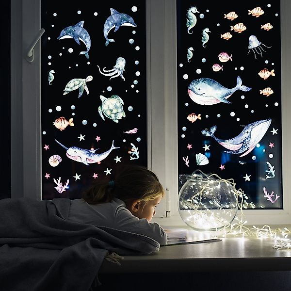 nikima Fensterbild Fensterbilder Unterwasser selbstklebend günstig online kaufen