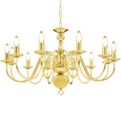 vidaXL Kronleuchter Kronleuchter Golden 12 x günstig online kaufen