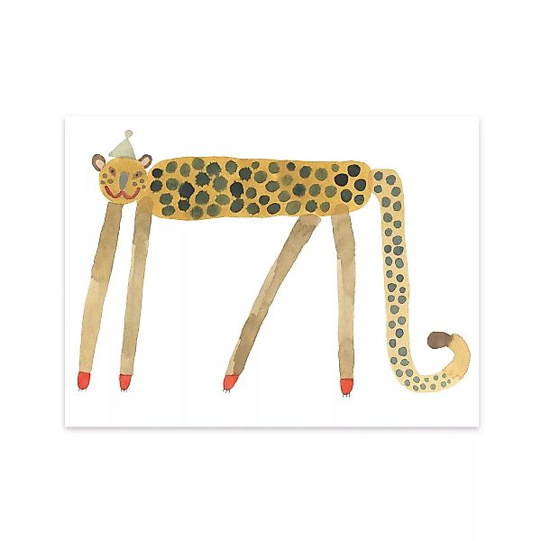 Smiling Leopard Elvis Poster 30 x 40cm Multi günstig online kaufen