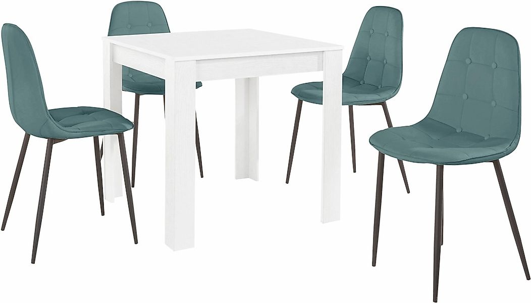 INOSIGN Essgruppe, (Set, 5 tlg.), mit Esstisch 80 cm breit günstig online kaufen