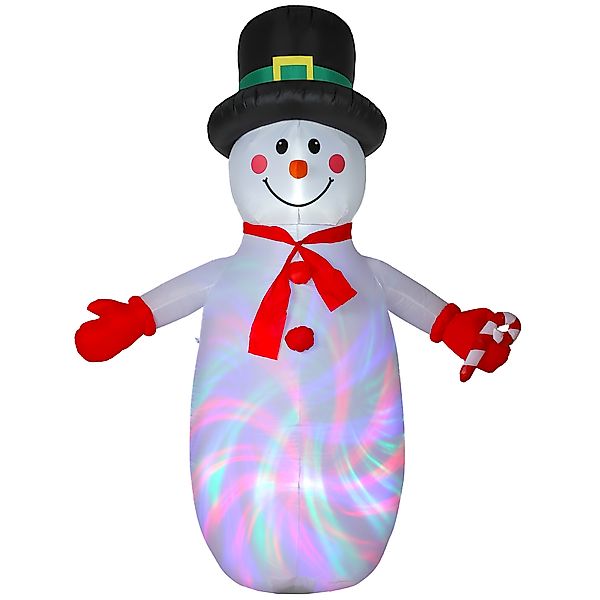 Outsunny Aufblasbarer Weihnachtsmann-Schneemann von 240 cm mit LED-Lichtern günstig online kaufen