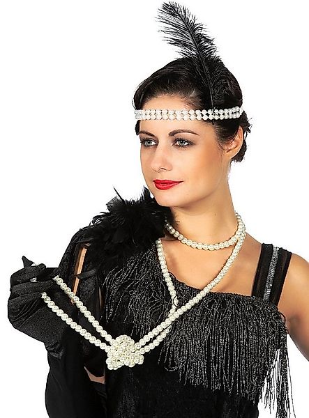 Metamorph Kostüm Perlenkette extralang, Ein typisches Accessoire für Flappe günstig online kaufen