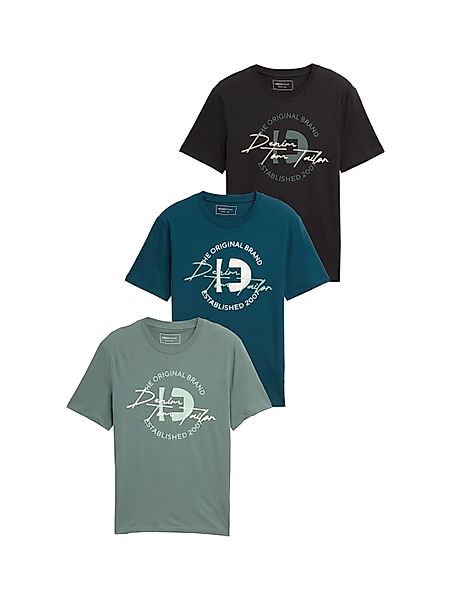 TOM TAILOR Denim T-Shirt Packung, 3 Stk. tlg. mit Print günstig online kaufen