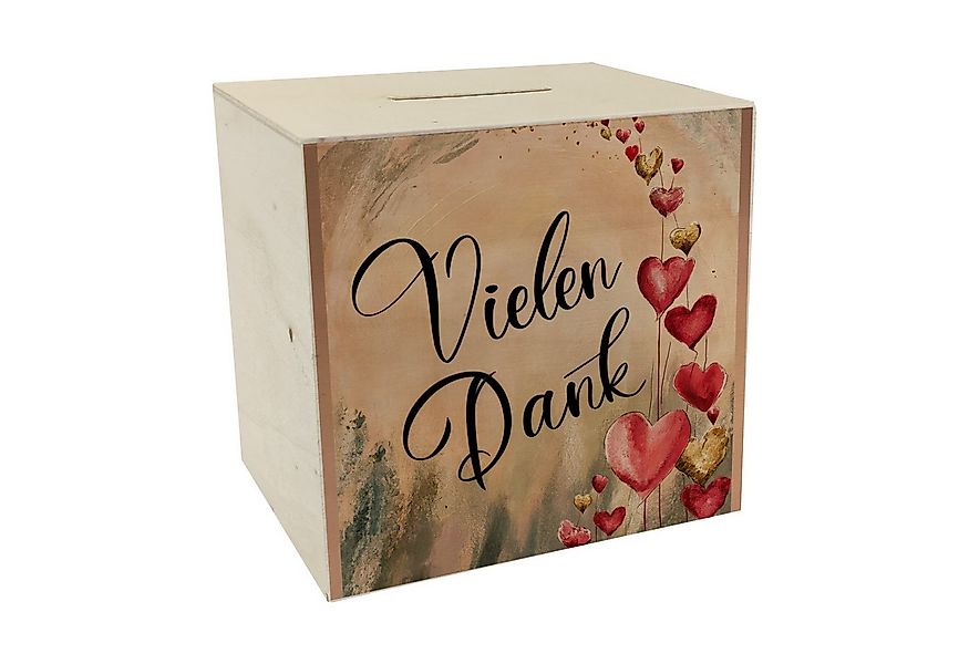 speecheese Spardose Vielen Dank mit Herzen - Spardose aus Holz günstig online kaufen