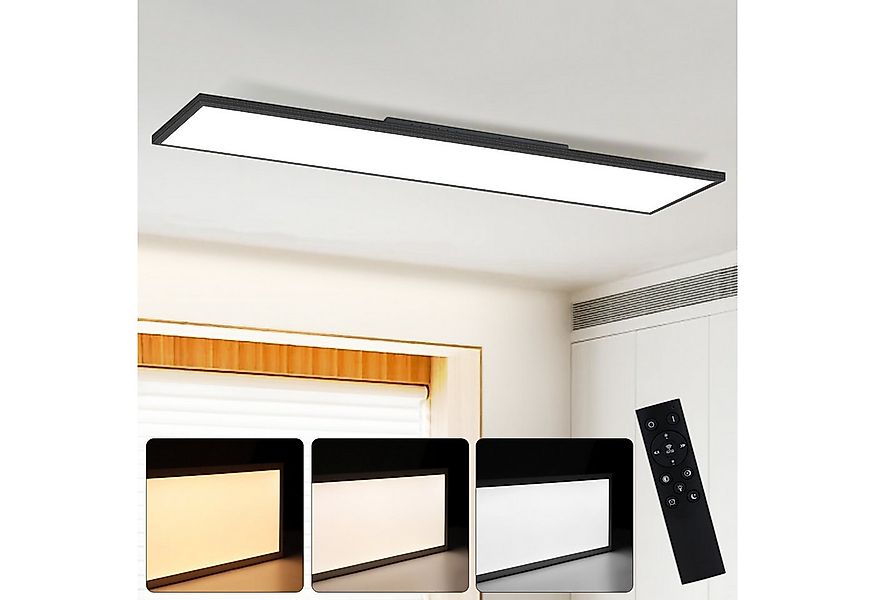 Nettlife LED Panel Flach Deckenleuchte Dimmbar 42W 100*25CM mit Fernbedienu günstig online kaufen
